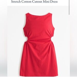 Stretch cotton cutout mini dress from Abercrombie